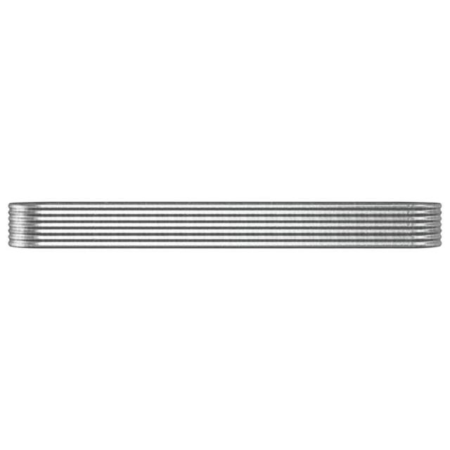Berkfield Home Garden Raised Bed Powder-coated Steel 368x80x36 cm Silver - Size: 368 x 80 x 36 cm - image 1