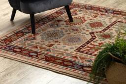 RugsX Wool Keshan Rug in Beige - Size: 120 cm x 145 cm - thumbnail 5