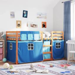 Berkfield Home Bunk Bed without Mattress Blue 90x200 cm Solid Wood Pine - thumbnail 1