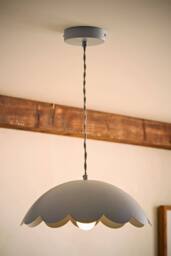 ValueLights Millie Metal Flower Style Scallop Ceiling Pendant Light in Baby Blue - thumbnail 2