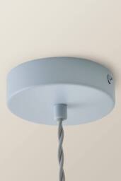 ValueLights Millie Metal Flower Style Scallop Ceiling Pendant Light in Baby Blue - thumbnail 5