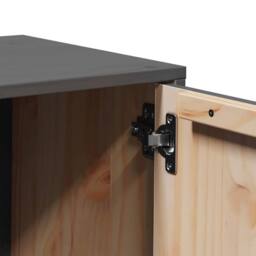 Berkfield Home TV Cabinet Grey 80x34x40 cm Solid Wood Pine - Size: 80 x 34 x 40 cm - thumbnail 8