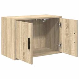Berkfield Home Garage Wall Cabinets 2 pcs Sonoma Oak Engineered Wood in Brown - thumbnail 5