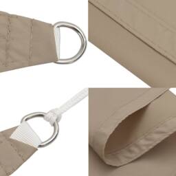 Berkfield Home Sunshade Sail Oxford Fabric Square 3.6x3.6 m Taupe - thumbnail 6