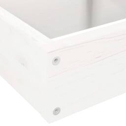 Berkfield Home Beautiful Garden Planter 4-Tier 80.5x79x36 cm White Solid Wood Pine - thumbnail 7