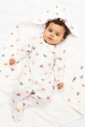 Kite Baby Old Macdonald Cuddle Wrap in Cream - thumbnail 3