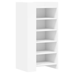 Berkfield Home Shoe Cabinet White 52x37.5x100 cm Engineered Wood - thumbnail 6