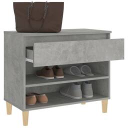 Berkfield Home Shoe Cabinet Concrete Grey 70x36x60 cm Engineered Wood - Size: 70 x 36 x 60 cm - thumbnail 5