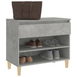 Berkfield Home Shoe Cabinet Concrete Grey 70x36x60 cm Engineered Wood - Size: 70 x 36 x 60 cm - thumbnail 4