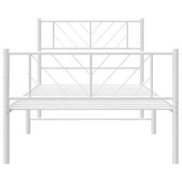 Berkfield Home Metal Bed Frame with Headboard & Footboard White 100x200 cm - thumbnail 6