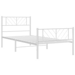 Berkfield Home Metal Bed Frame with Headboard & Footboard White 100x200 cm - thumbnail 5