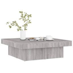 Berkfield Home Coffee Table Grey Sonoma 90x90x28 cm Engineered Wood - Size: 90 x 90 x 28 cm - thumbnail 3