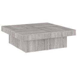 Berkfield Home Coffee Table Grey Sonoma 90x90x28 cm Engineered Wood - Size: 90 x 90 x 28 cm - thumbnail 2