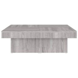 Berkfield Home Coffee Table Grey Sonoma 90x90x28 cm Engineered Wood - Size: 90 x 90 x 28 cm - thumbnail 6