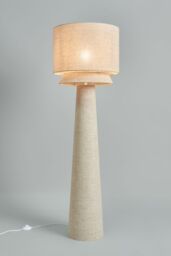 BHS Lighting Terri Tiered Shade Floor Lamp in Natural - thumbnail 1