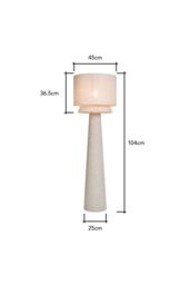 BHS Lighting Terri Tiered Shade Floor Lamp in Natural - thumbnail 5