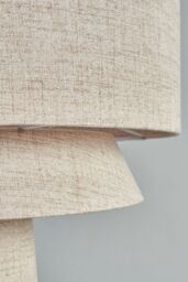 BHS Lighting Terri Tiered Shade Floor Lamp in Natural - thumbnail 3