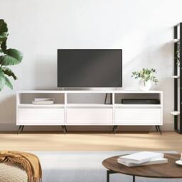 Berkfield Home TV Cabinet White 150x30x44.5 cm Engineered Wood - thumbnail 2