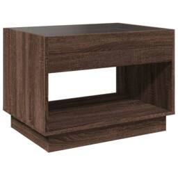Berkfield Home Coffee Table with Infinity LED Brown Oak 70x50x50 cm - Size: 70 x 50 x 50 cm - thumbnail 8
