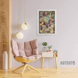 "Artery8 Sea Anemone Marine Landscape Haeckel Botanical Canvas Wall Art - Size: W18"" x H24""" - thumbnail 3