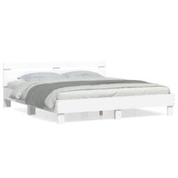Berkfield Home Durable Bed Frame without Mattress White 180x200 cm Super King - thumbnail 3