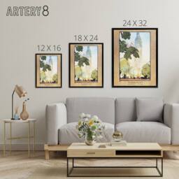 "Artery8 The Metropolitan Tower on A Summer Evening Elmer Framed Canvas Art in Orange - Size: W18"" x H24""" - thumbnail 4