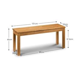 Cheshire Premium Oakridge Wooden Bench in Oak in Natural - thumbnail 4