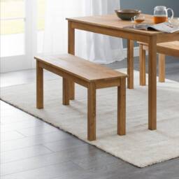 Cheshire Premium Oakridge Wooden Bench in Oak in Natural - thumbnail 2