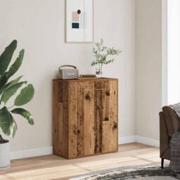 Berkfield Home Sideboard Old Wood 60x30x75 cm Engineered Wood in Brown - Size: 60 x 30 x 75 cm - thumbnail 3