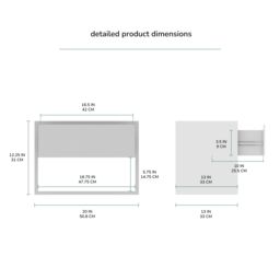 MH London Nightstand Bedside Tables & Cabinets Floating Bedside Table Solid Wood for Bedroom Idris in Walnut - thumbnail 5