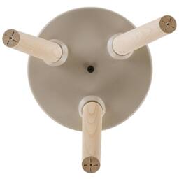 Wyld and Coco Beige Fibre Clay Plant Stand with Solid Beechwood Legs 30 cm - Size: Medium - thumbnail 5