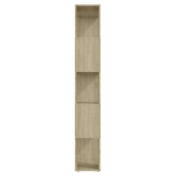 Berkfield Home Book Cabinet Room Divider Sonoma Oak 60x24x155 cm in Light Tan - Size: 60 x 24 x 155 cm - thumbnail 6