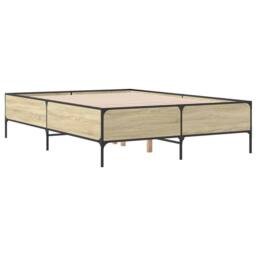 Berkfield Home Bed Frame without Mattress Sonoma Oak 150x200 cm King Size in Light Tan - thumbnail 6