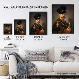 "Artery8 A Polish nobleman Rembrandt van Rijn Wall Art Poster Print - Size: W12"" x H16""" - thumbnail 3