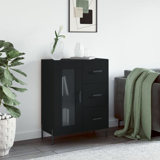 Berkfield Home Sideboard Black 69.5x34x90 cm Engineered Wood - image 1