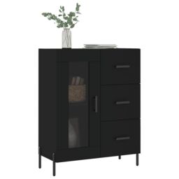 Berkfield Home Sideboard Black 69.5x34x90 cm Engineered Wood - thumbnail 3
