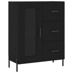 Berkfield Home Sideboard Black 69.5x34x90 cm Engineered Wood - thumbnail 2