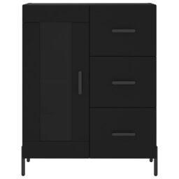 Berkfield Home Sideboard Black 69.5x34x90 cm Engineered Wood - thumbnail 5