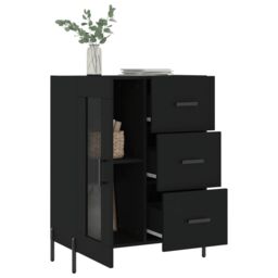 Berkfield Home Sideboard Black 69.5x34x90 cm Engineered Wood - thumbnail 4