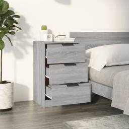 Berkfield Home Modern Bedside Cabinets 2 pcs Grey Sonoma 40x36x65 cm - Size: 40 x 36 x 65 cm - thumbnail 1