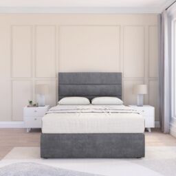 "Sloomy Texas Coniston Bed Set With 2 Drawers, Mattress & 26"" Headboard in Dark Grey - Size: Small Double" - thumbnail 2