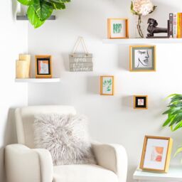 "Nicola Spring 3D Deep Box Photo Frames - 8 x 8"" with 6 x 6"" Mount - White Mount - Pack of 5 in Ivory" - thumbnail 6