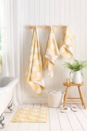 Dreams & Drapes 'Daisy Floral' Woven Slip Resistant Bath Mat in Yellow - thumbnail 2