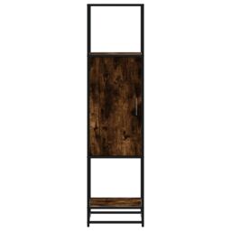 Berkfield Home Highboard Smoked Oak 35.5x35x139 cm Engineered Wood & Metal in Brown - thumbnail 4