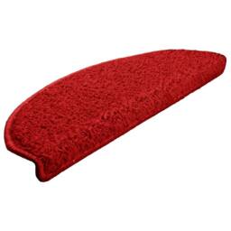 Berkfield Home Decorative Carpet Stair Treads 15 pcs Red 65x21x4 cm - Size: Medium - thumbnail 1