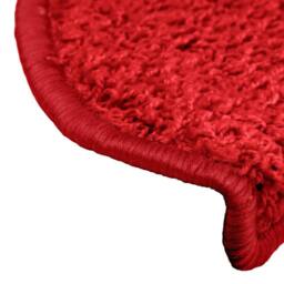 Berkfield Home Decorative Carpet Stair Treads 15 pcs Red 65x21x4 cm - Size: Medium - thumbnail 7