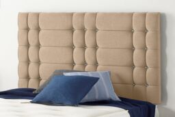 Somnior Bliss Plush Divan Bed with Sprung Memory Foam Mattress & Headboard Plush Fabric in Beige - Size: Small Single - thumbnail 4