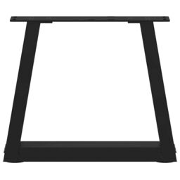 Berkfield Home Dining Table Legs V-Shape 2 pcs Black 40x(30-31.3) cm Steel - thumbnail 5