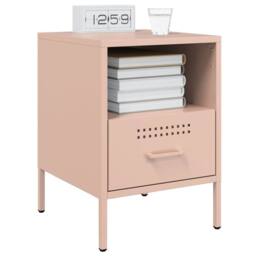Berkfield Home Sturdy Bedside Cabinets 2 pcs Pink 36x39x50.5 cm Steel