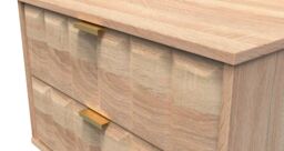 Ready Assembled 2 U Metro 2 Drawer Side Table (Ready Assembled) in Light Oak - thumbnail 4